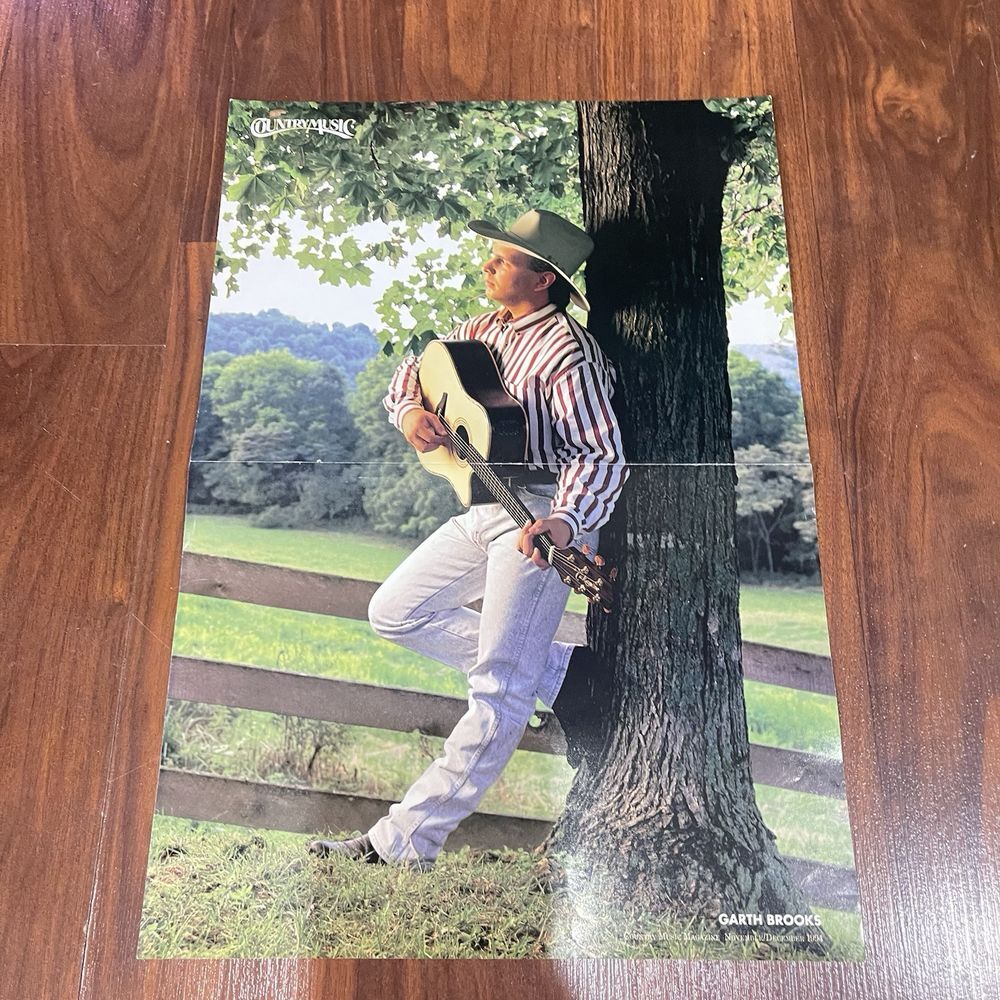 Vintage Country Music Magazine Poster Garth Brooks 1 Side 8x10.5